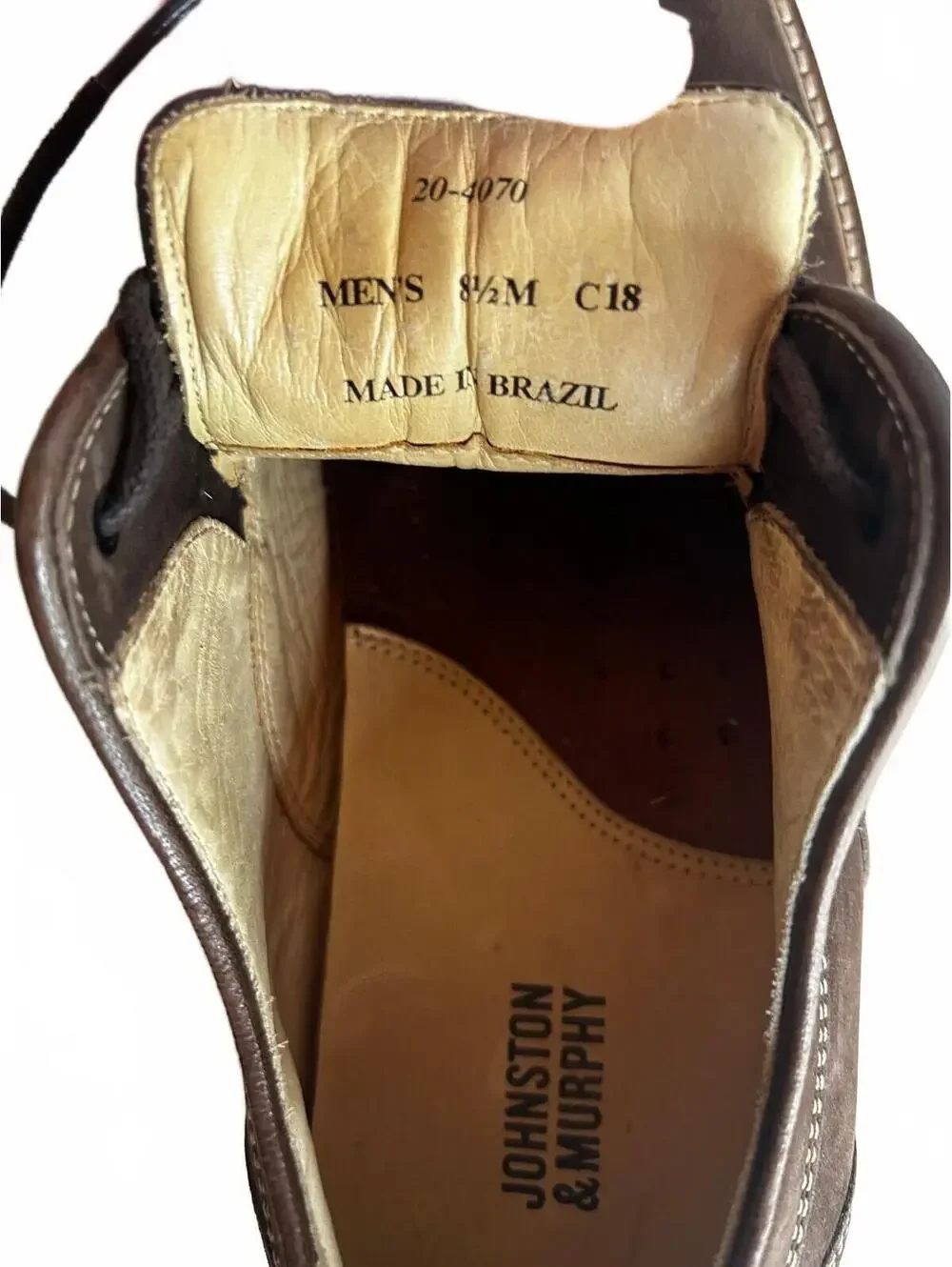 Johnston & Murphy Upton Plain Toe Oxfords Mens 8.5M NWOT